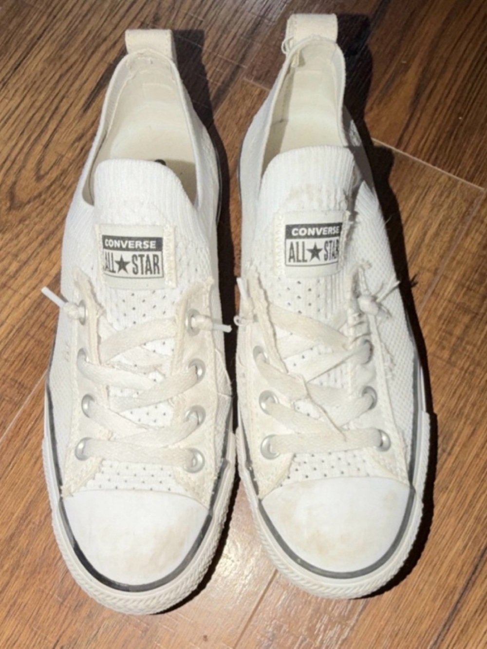 Converse White Low Top Slip-On Sneakers size 7 All Stars